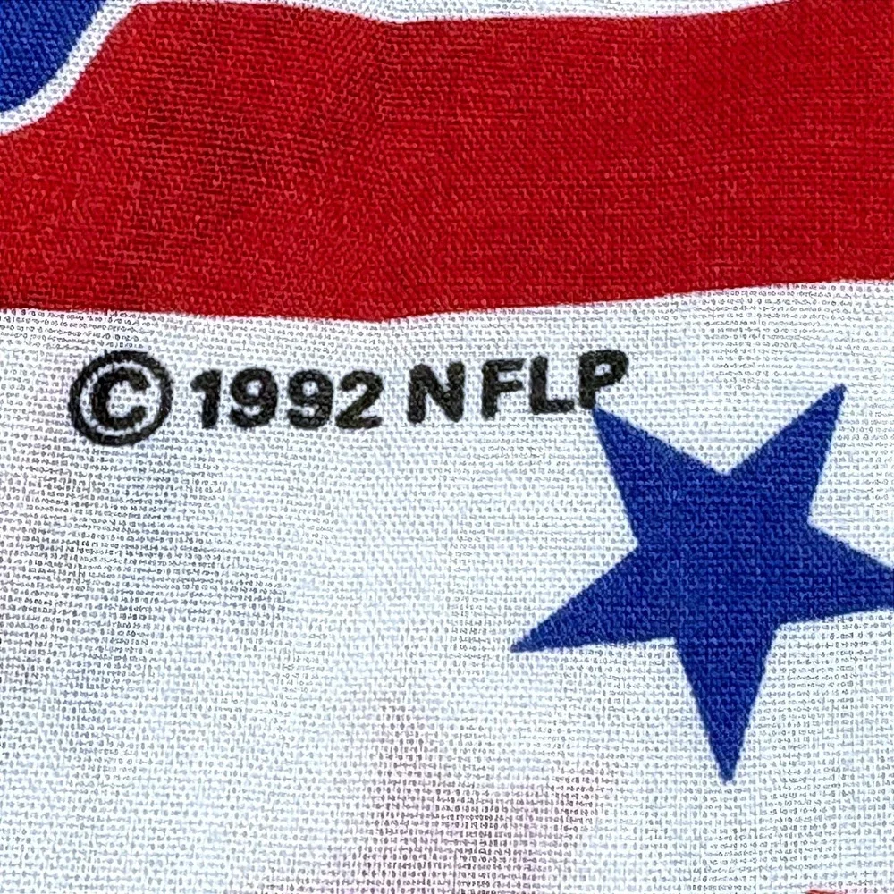 Vintage 1992 Buffalo Bills Jim Kelly NFL Twin Flat/Fitted Sheet